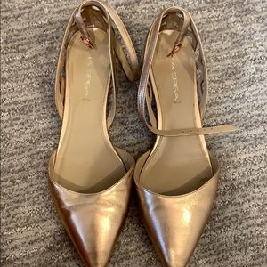 Rose gold flats. Super practical.